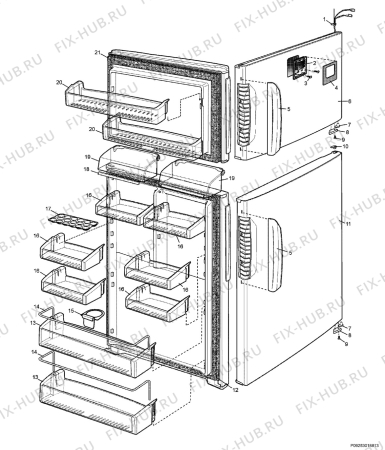 Взрыв-схема холодильника Aeg Electrolux S85582DT - Схема узла Section 3